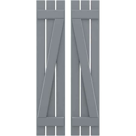 Americraft 3-Board (2 Batten) Wood Spaced Board-n-Batten Shutters W/ Z-Bar, ARW102SB311X35CHH